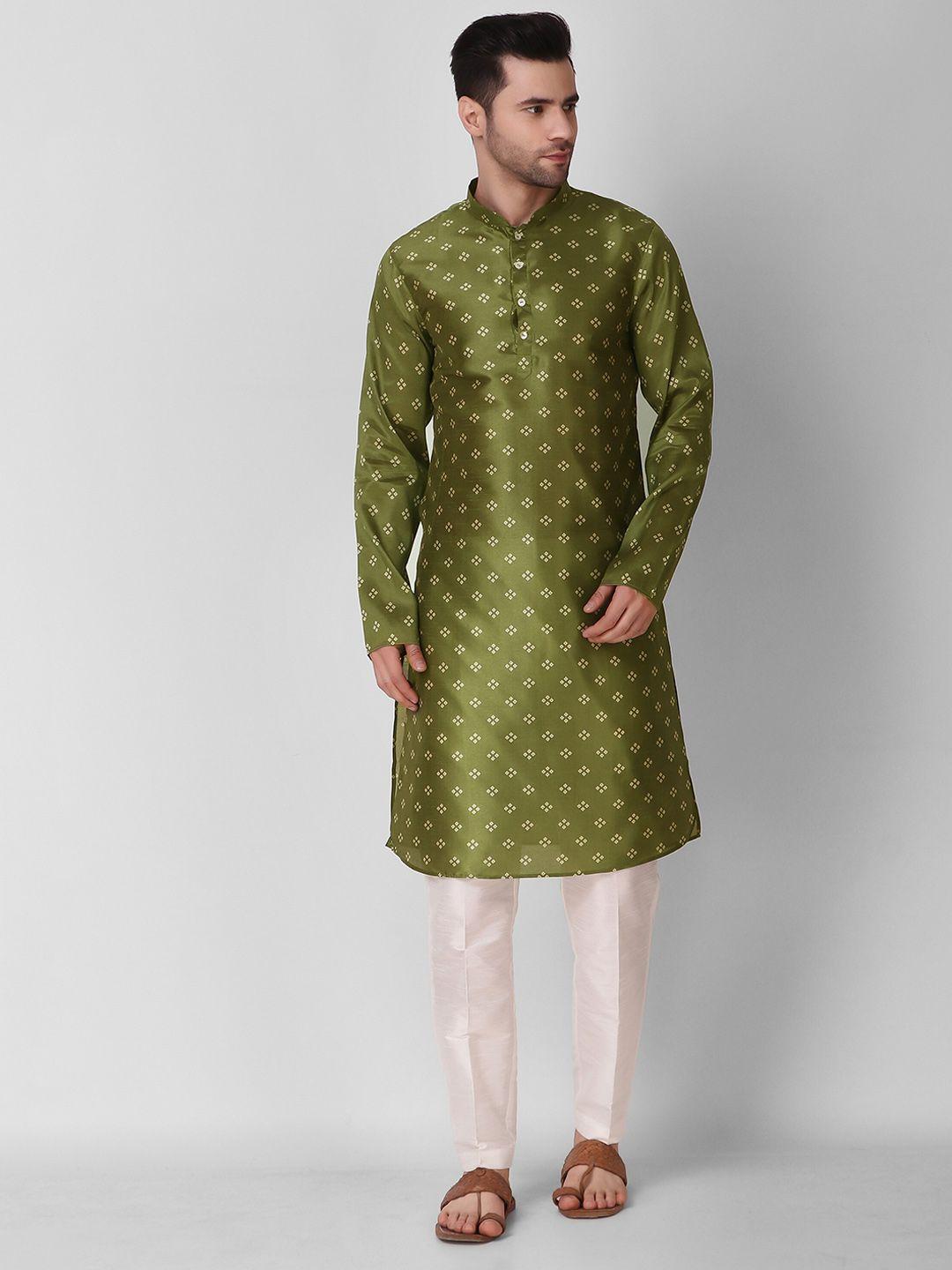cult indie mandarin collar bandhani printed kurta with pyjamas