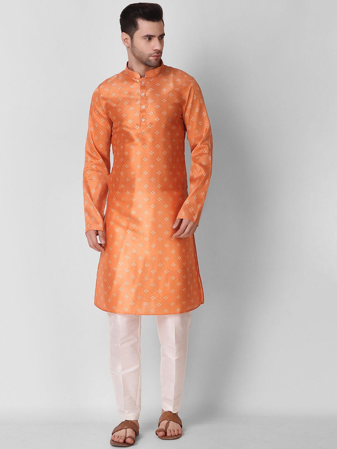 cult indie mandarin collar bandhani printed kurta with pyjamas