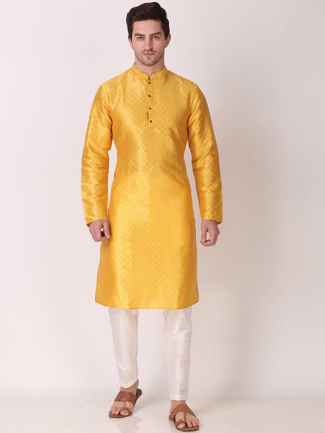 cult indie mandarin collar geometric woven design straight kurta