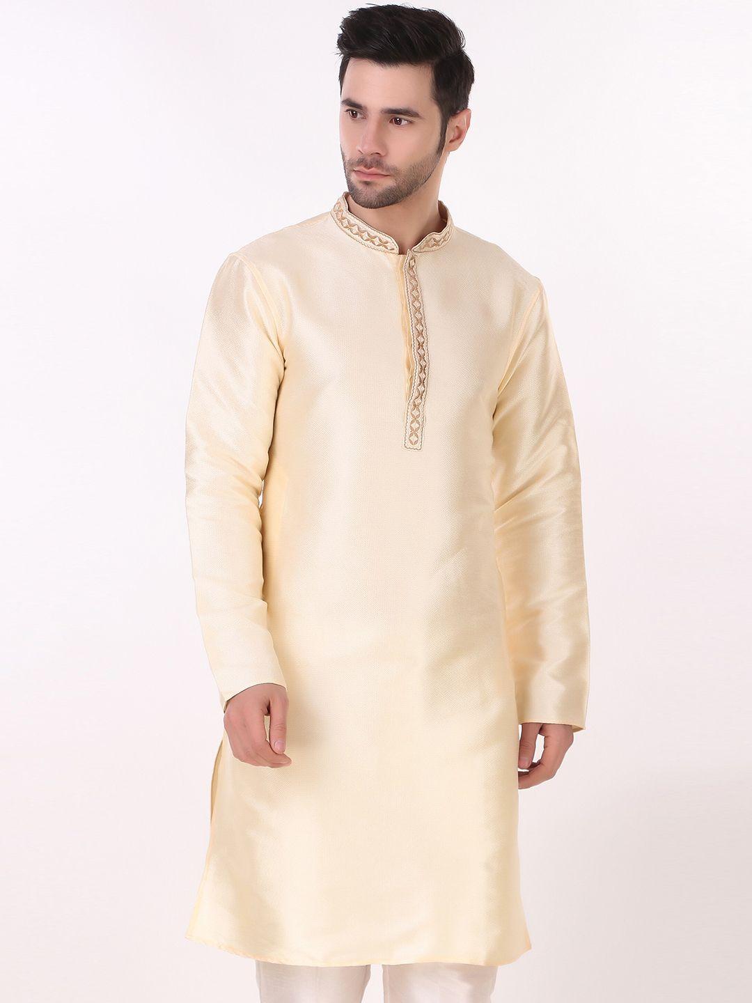 cult indie mandarin collar geometric woven design thread work straight kurta