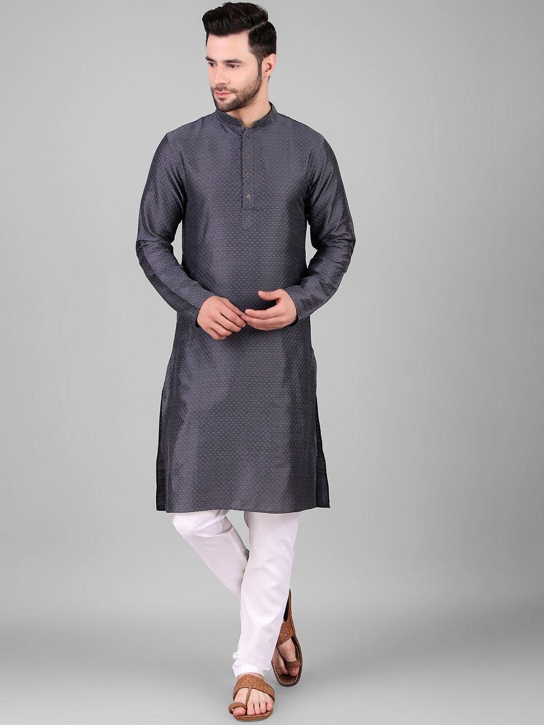 cult indie mandarin collar woven design kurta