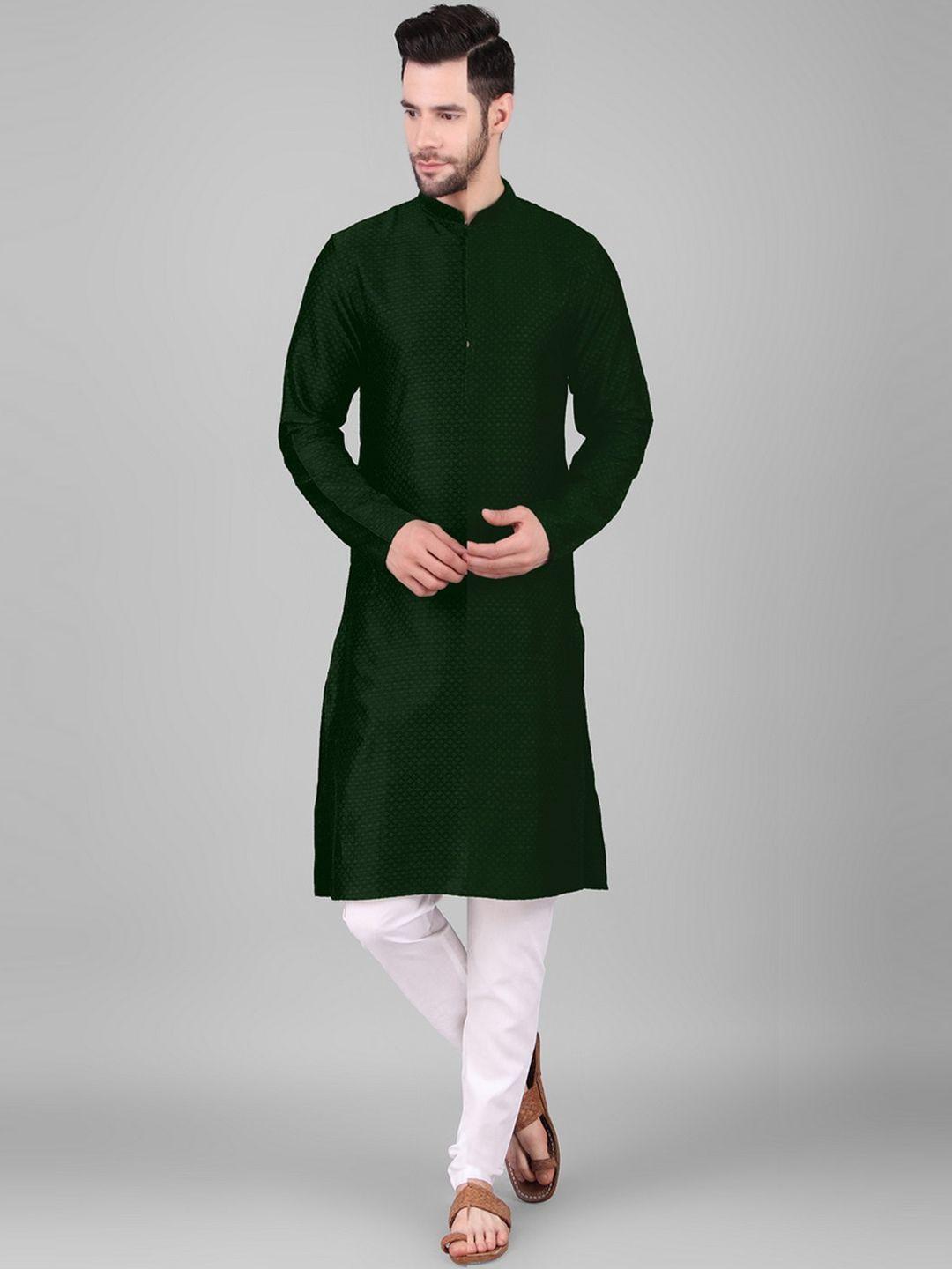 cult indie mandarin collar woven design kurta