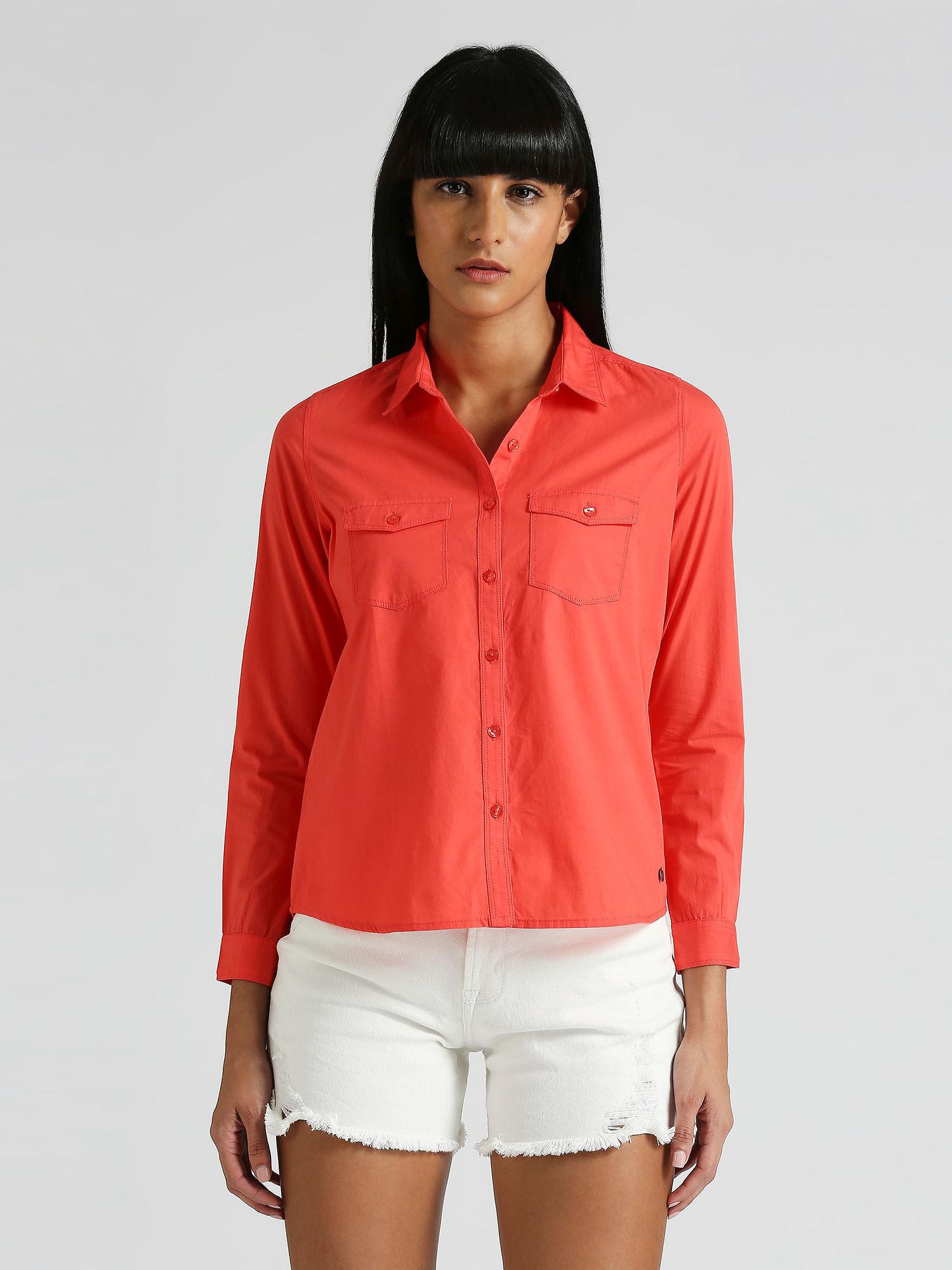 cults solid shirt with patch pocket details