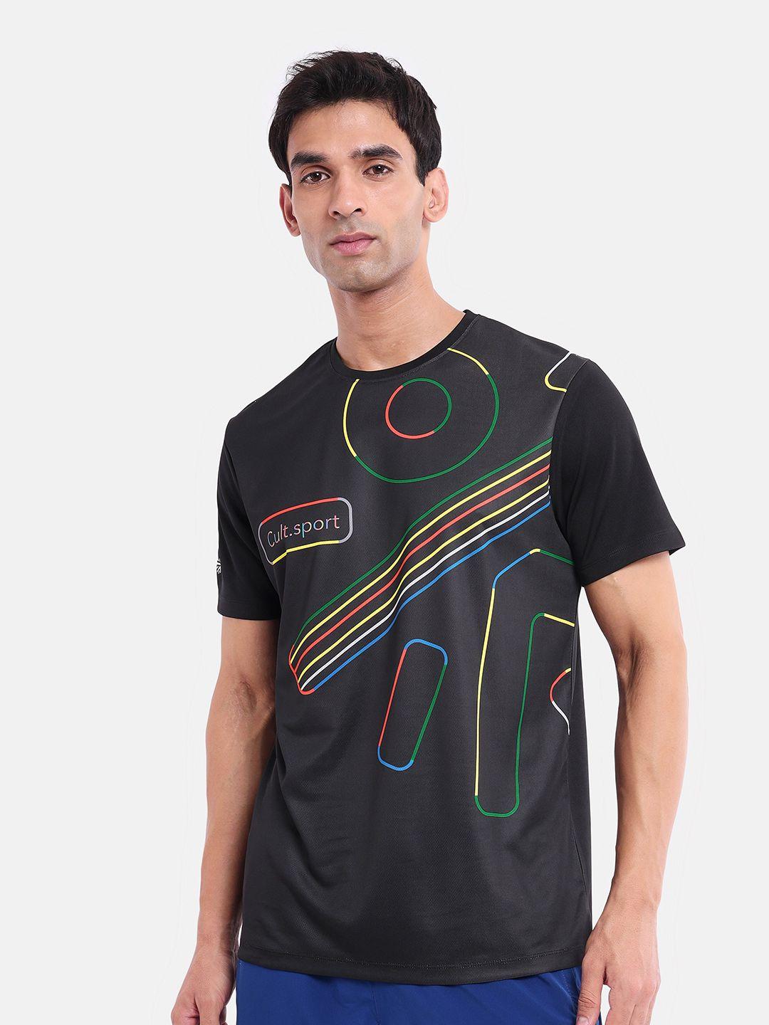 cultsport abstract printed moisture wicking t-shirt