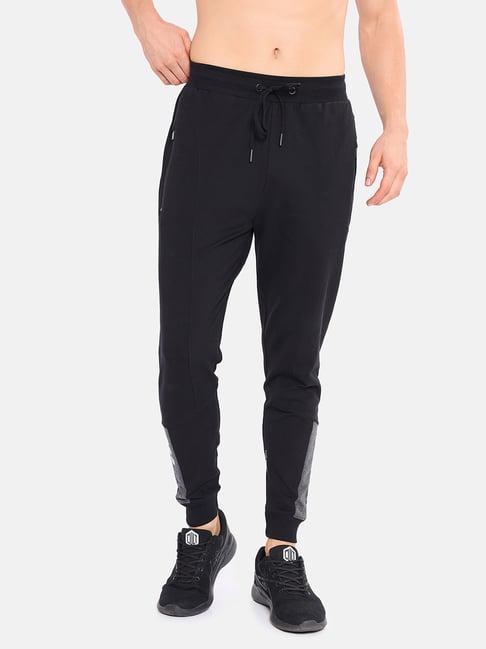 cultsport black relaxed fit colour-block sports joggers
