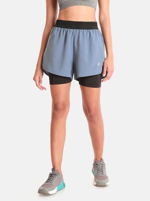 cultsport blue polyester sports shorts