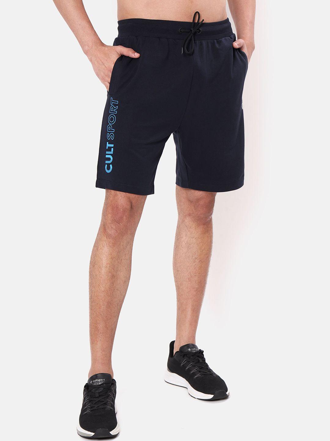 cultsport men navy blue running sports shorts