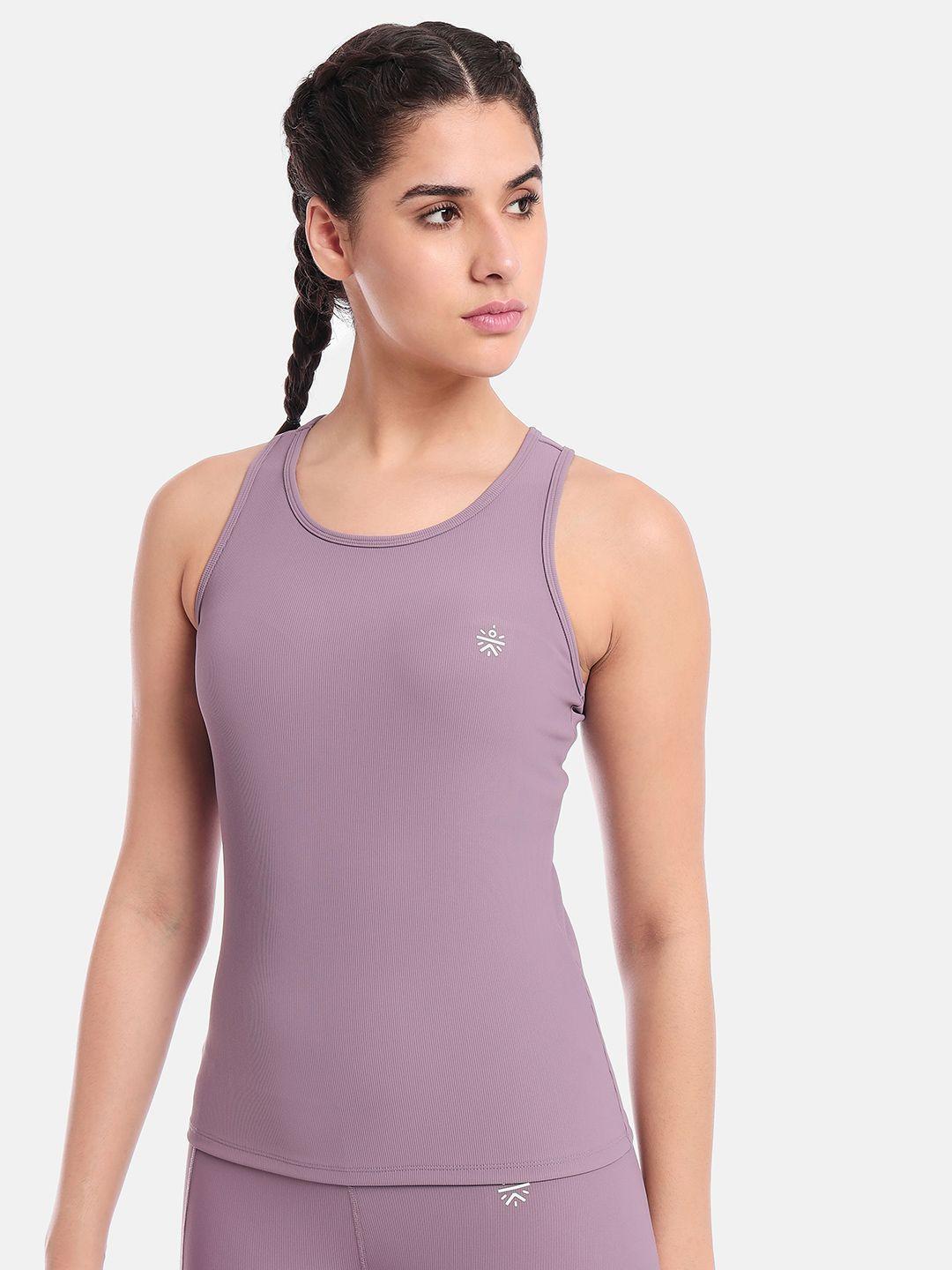 cultsport round neck racerback ribbed sports tank top