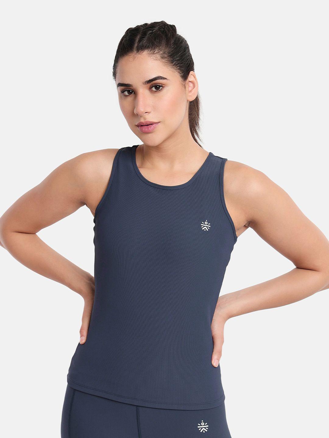 cultsport round neck racerback ribbed sports tank top