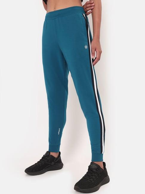 cultsport teal cotton mid rise comfort jogger