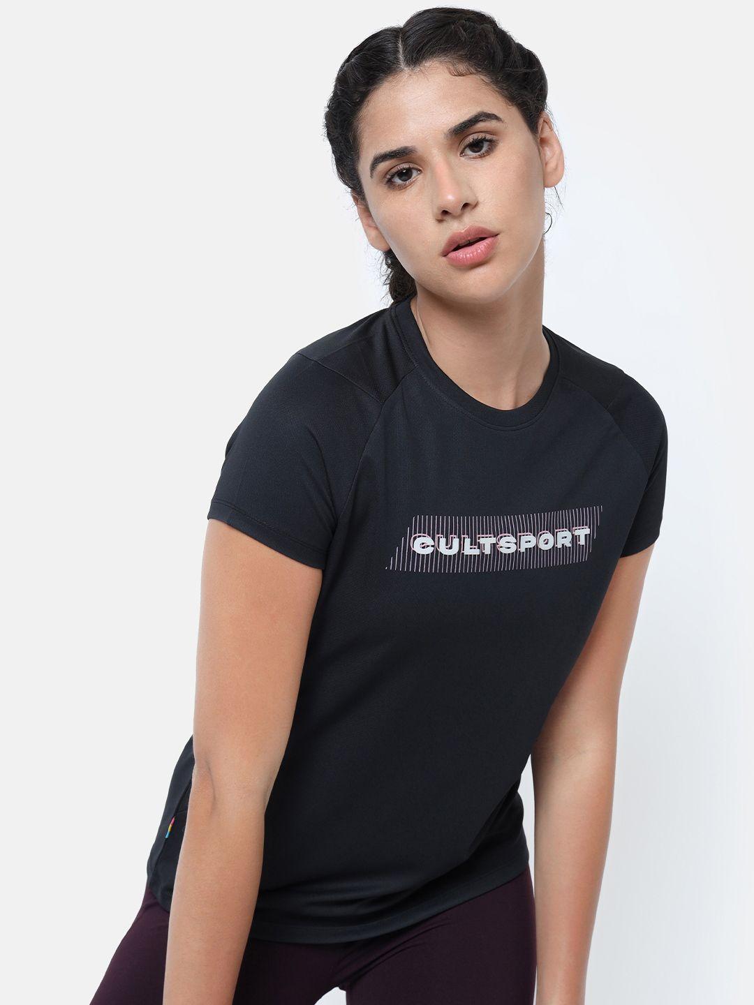 cultsport typographic printed moisture wicking sports t-shirt