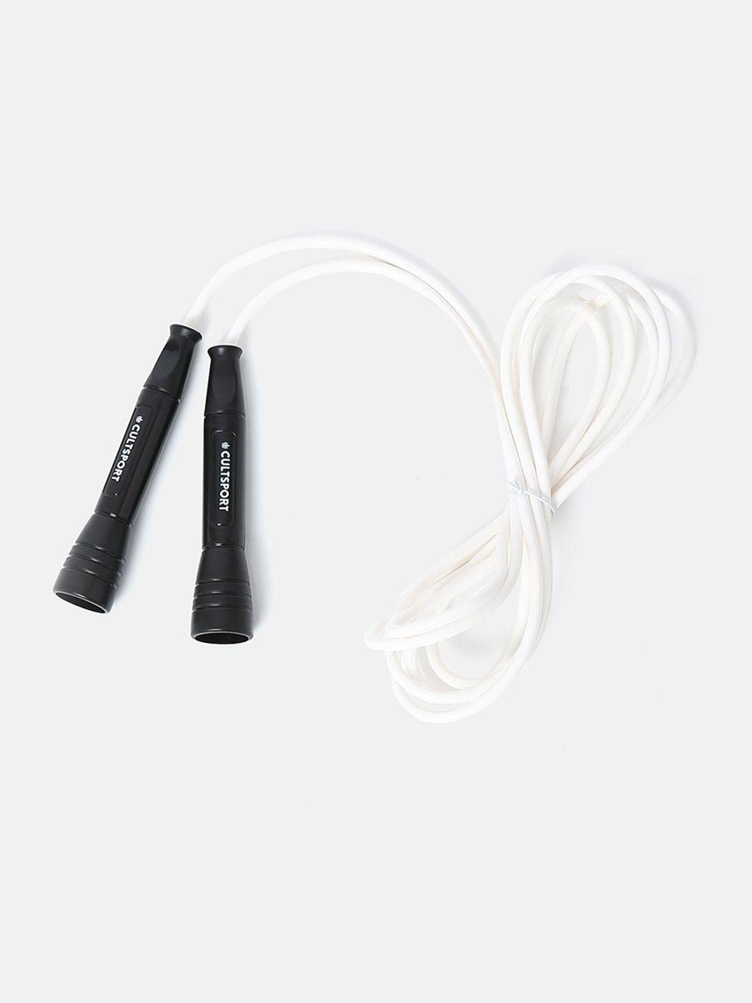 cultsport white & black solid jumping rope