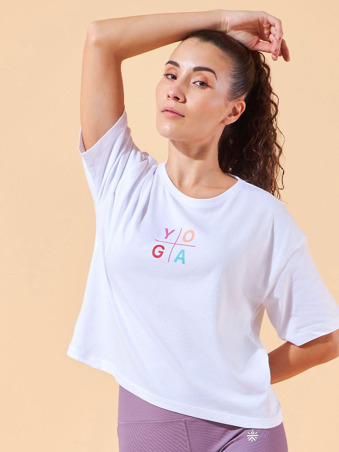 cultsport yoga graphic cotton boxy t-shirt