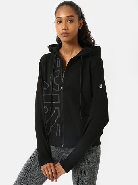 cultsport black full sleeves sports hoodie