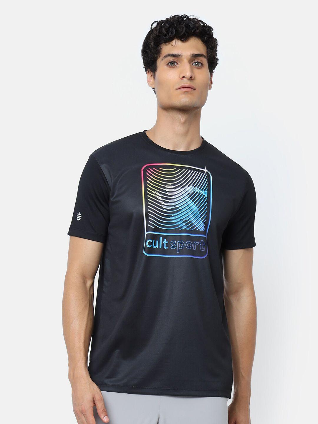 cultsport graphic printed moisture wicking training t-shirt