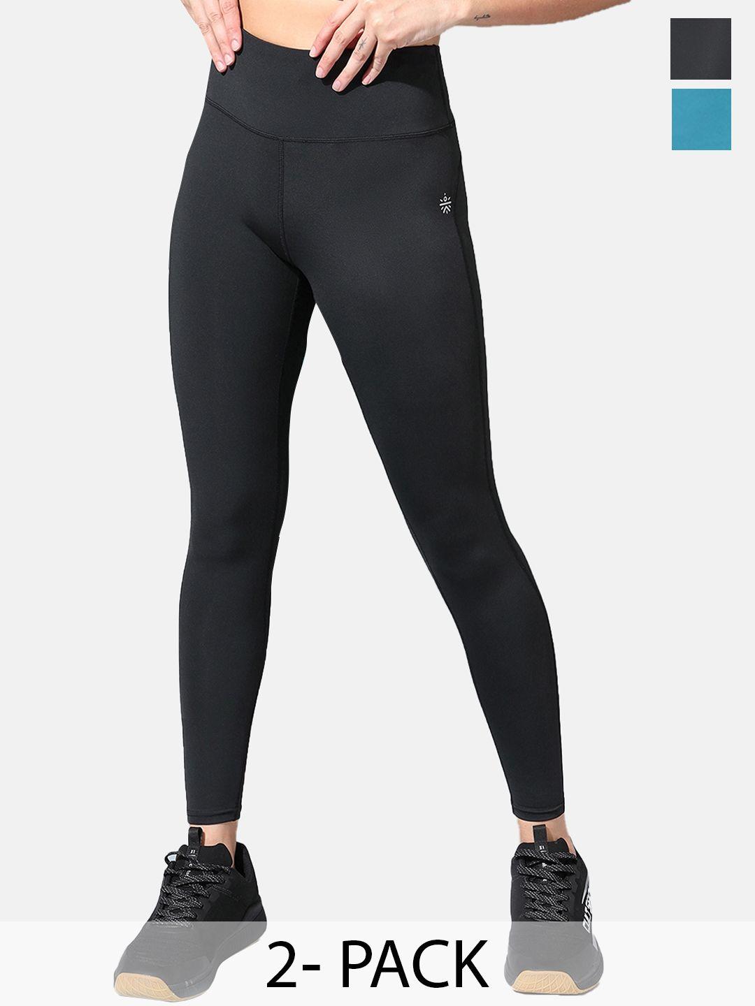 cultsport pack of 2 high waist compression tights