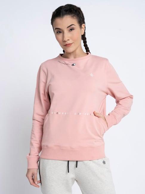 cultsport pastel pink regular fit sweatshirt