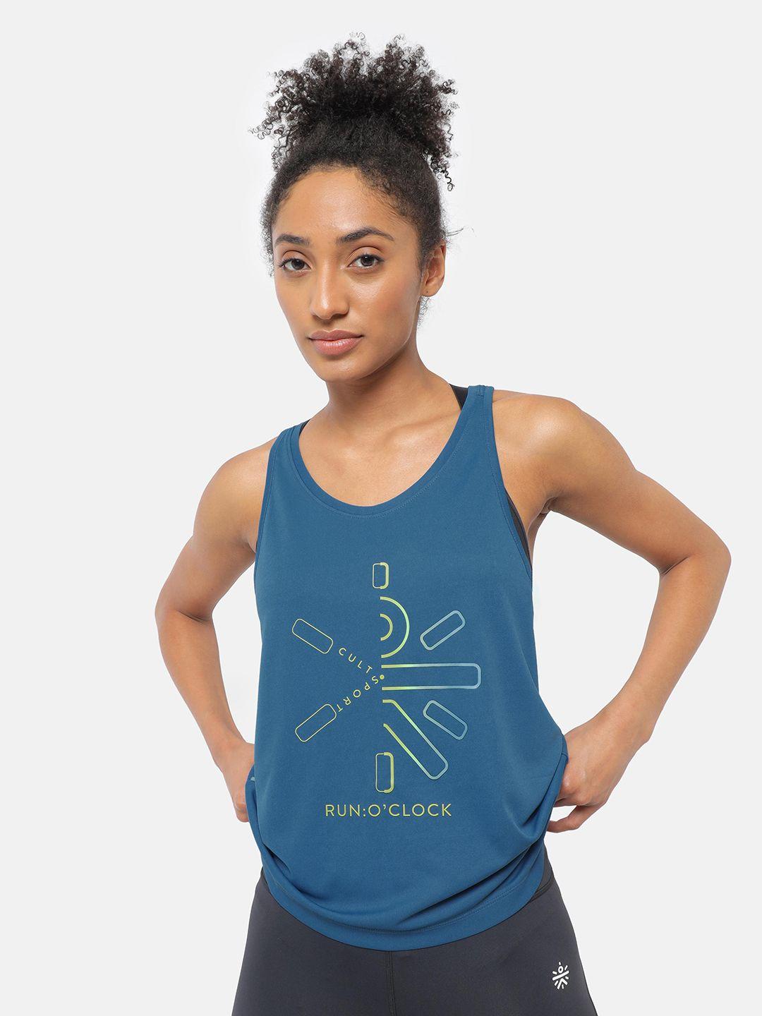 cultsport teal print tank top