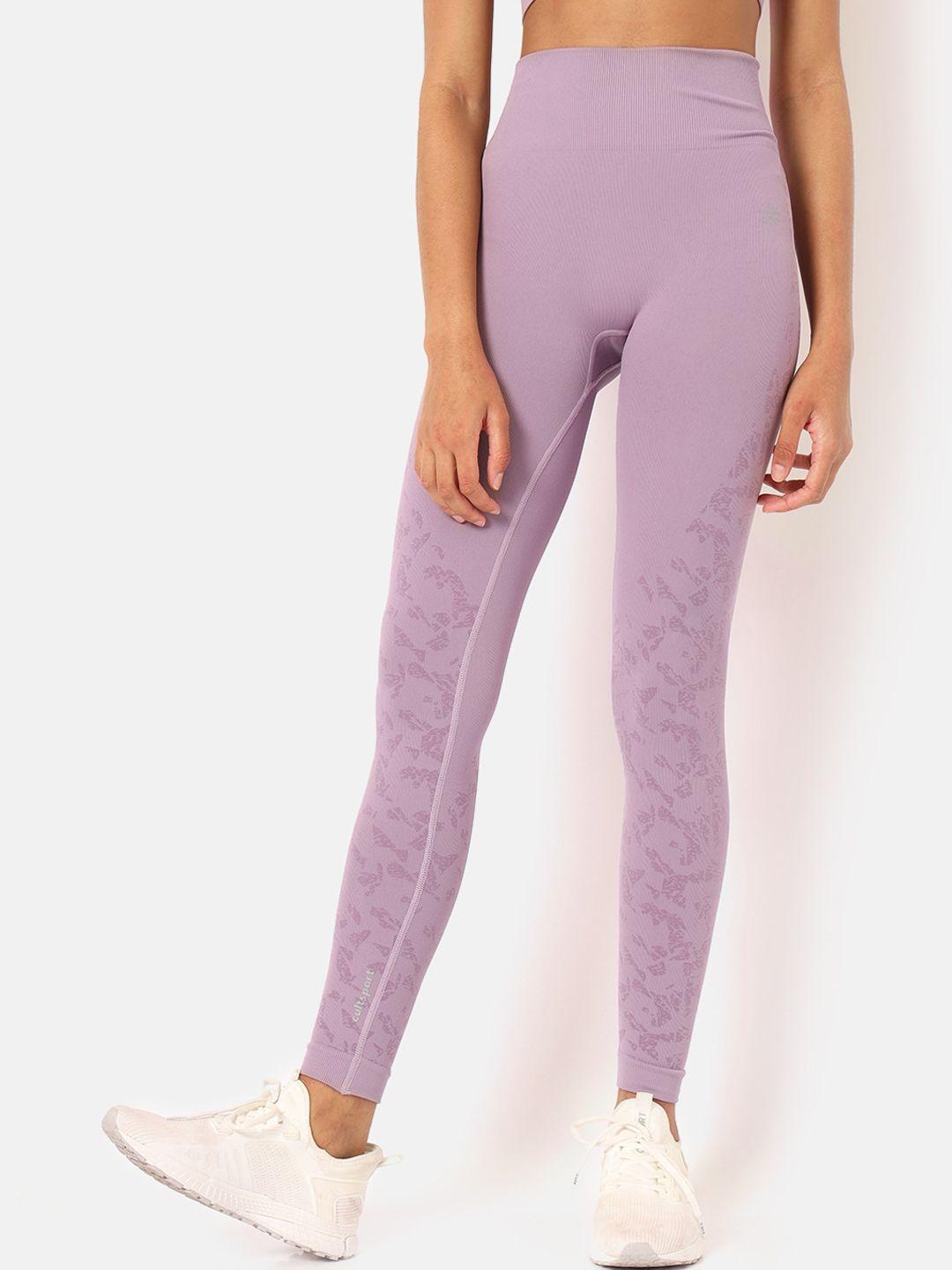 cultsport women purple printed tights