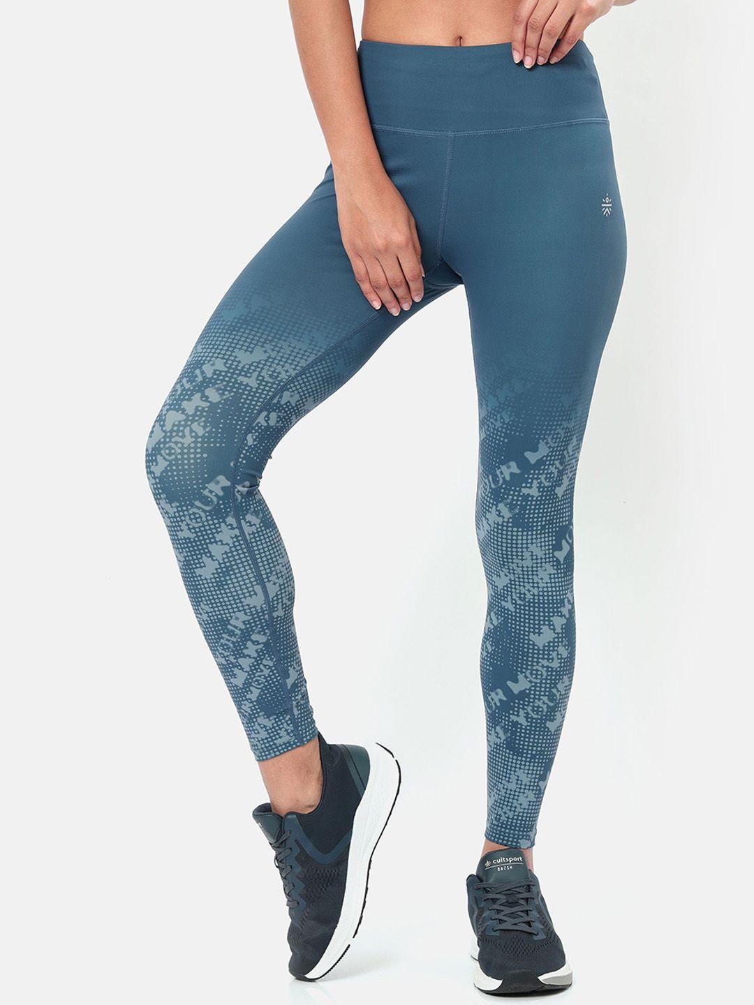 cultsport women typography print absolute fit tights