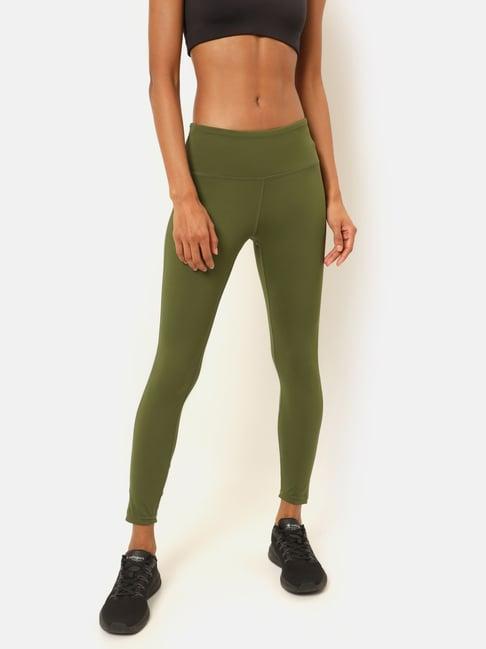 cultsportone olive green mid rise tights