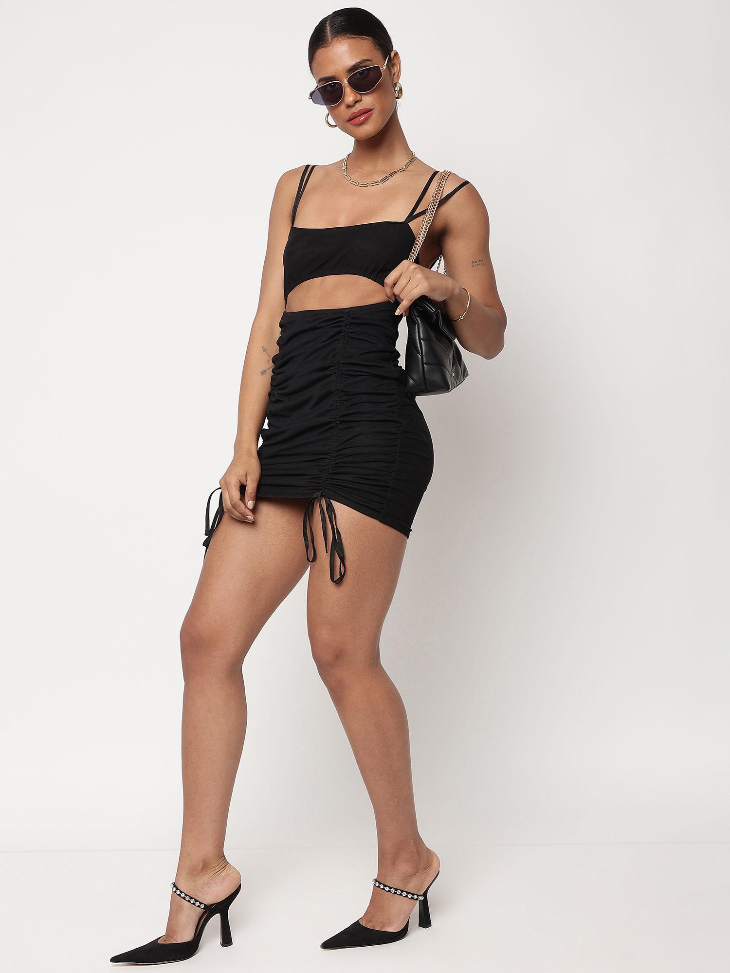 cup cut out mini dress strappy mesh