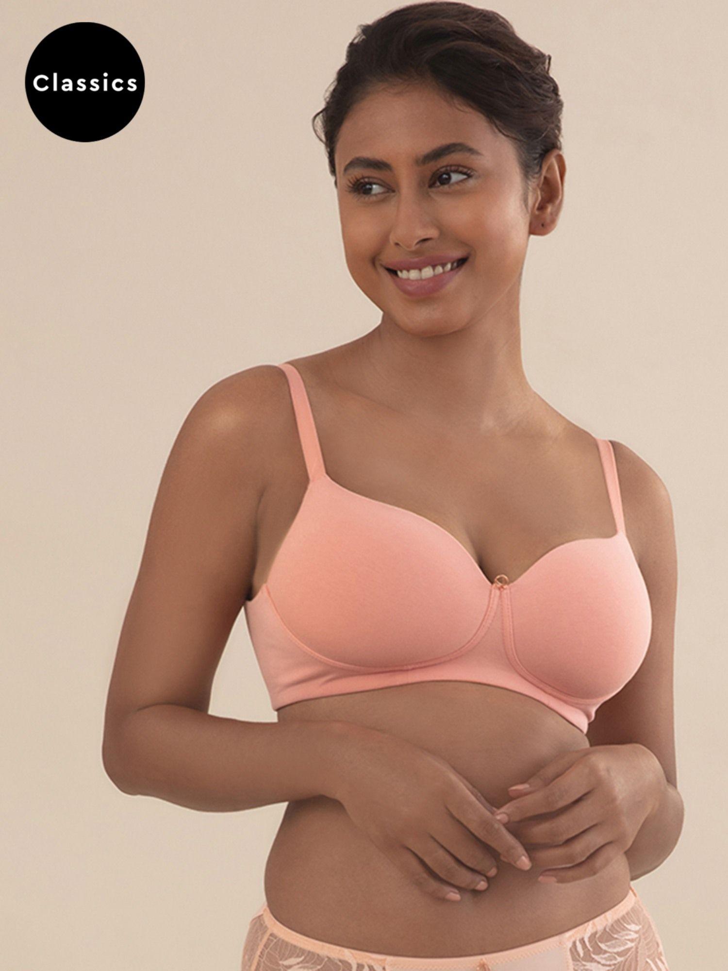 cups of joy wire-free shaping bra - peach nyb094