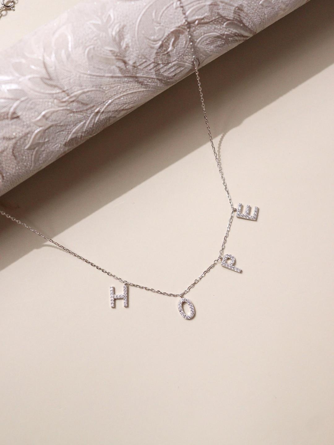 curio cottage pure silver hope necklace