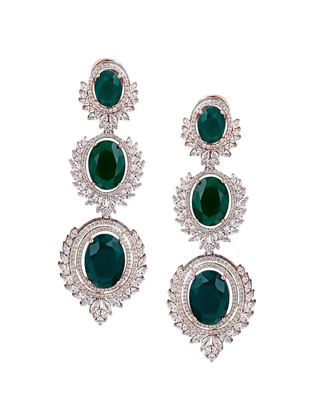 curio cottage green contemporary drop earrings