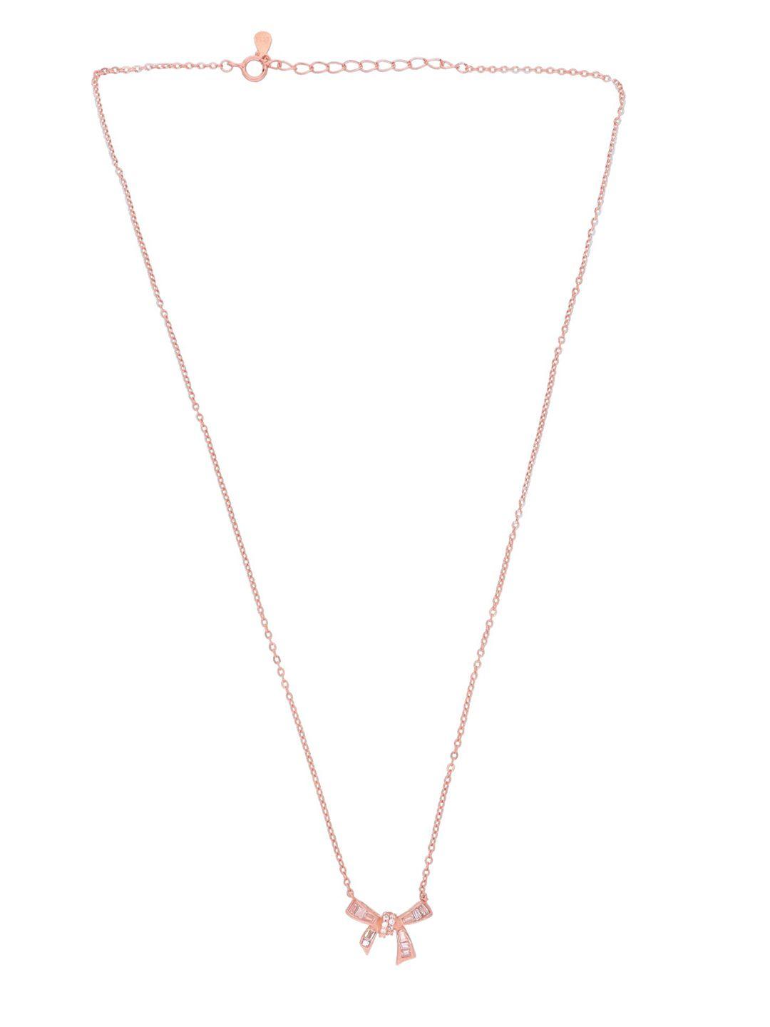 curio cottage pure silver rose gold-plated chain