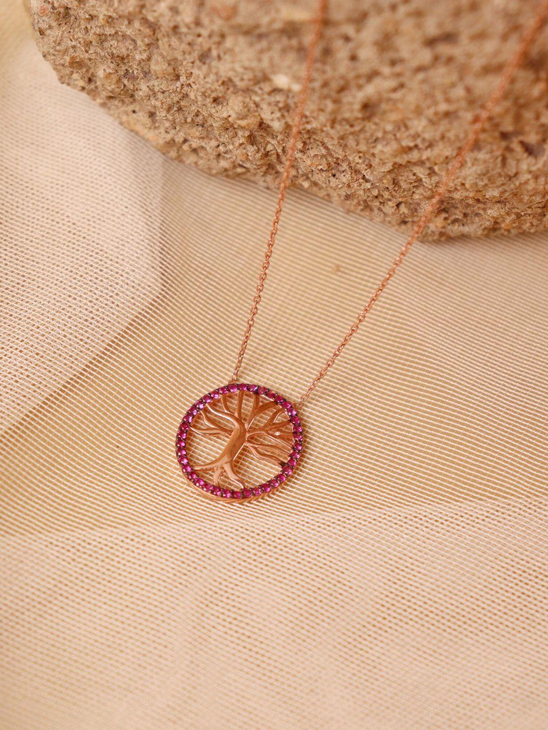 curio cottage rose gold-plated pure silver chain