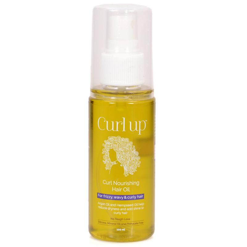 curl up curl nourishing hair oil -light, non-sticky oil - curly hair - silicone & mineral oil free