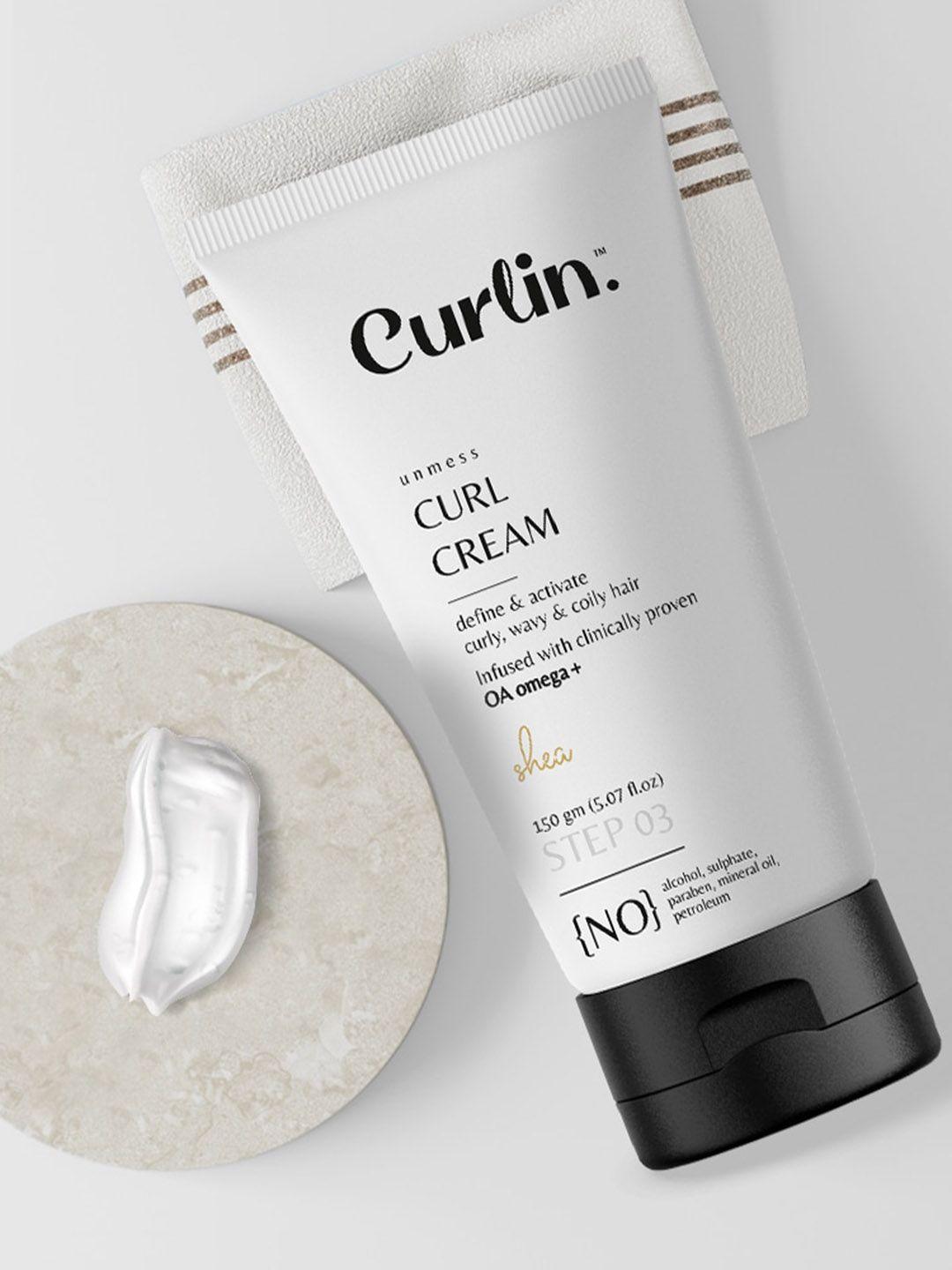 curlin unmess leave-in cream for defined curls with natural oa omega+ - 150g