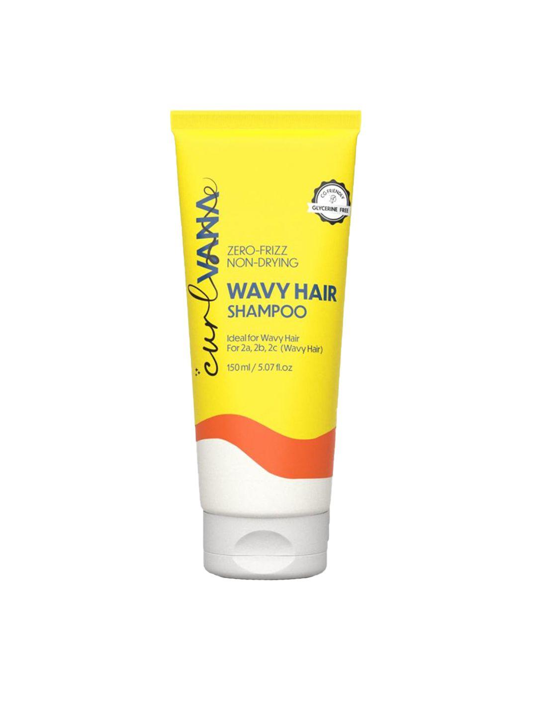 curlvana zero-frizz glycerine free non drying wavy hair shampoo - 150ml