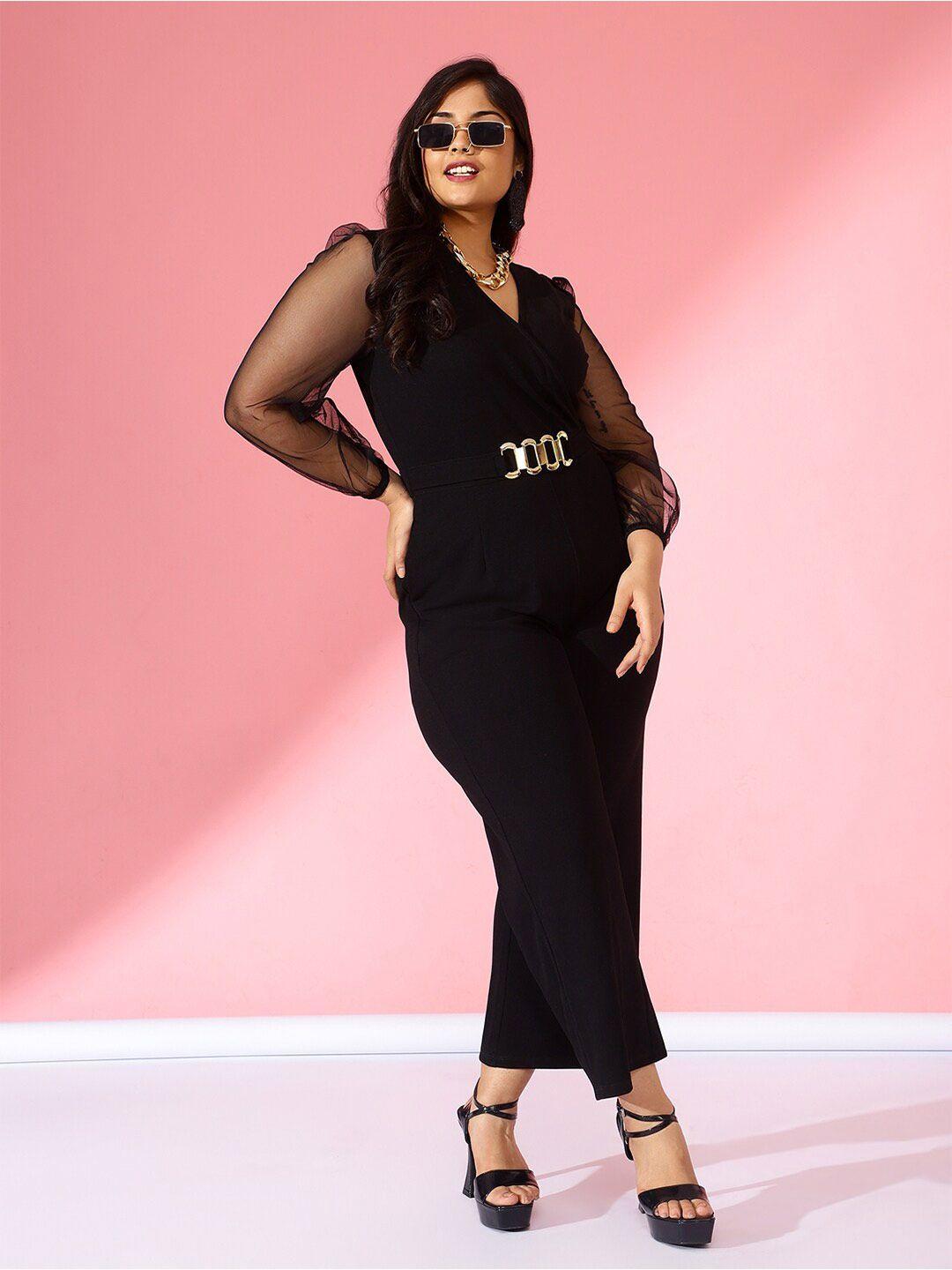 curve by kassually black basic jumpsuit