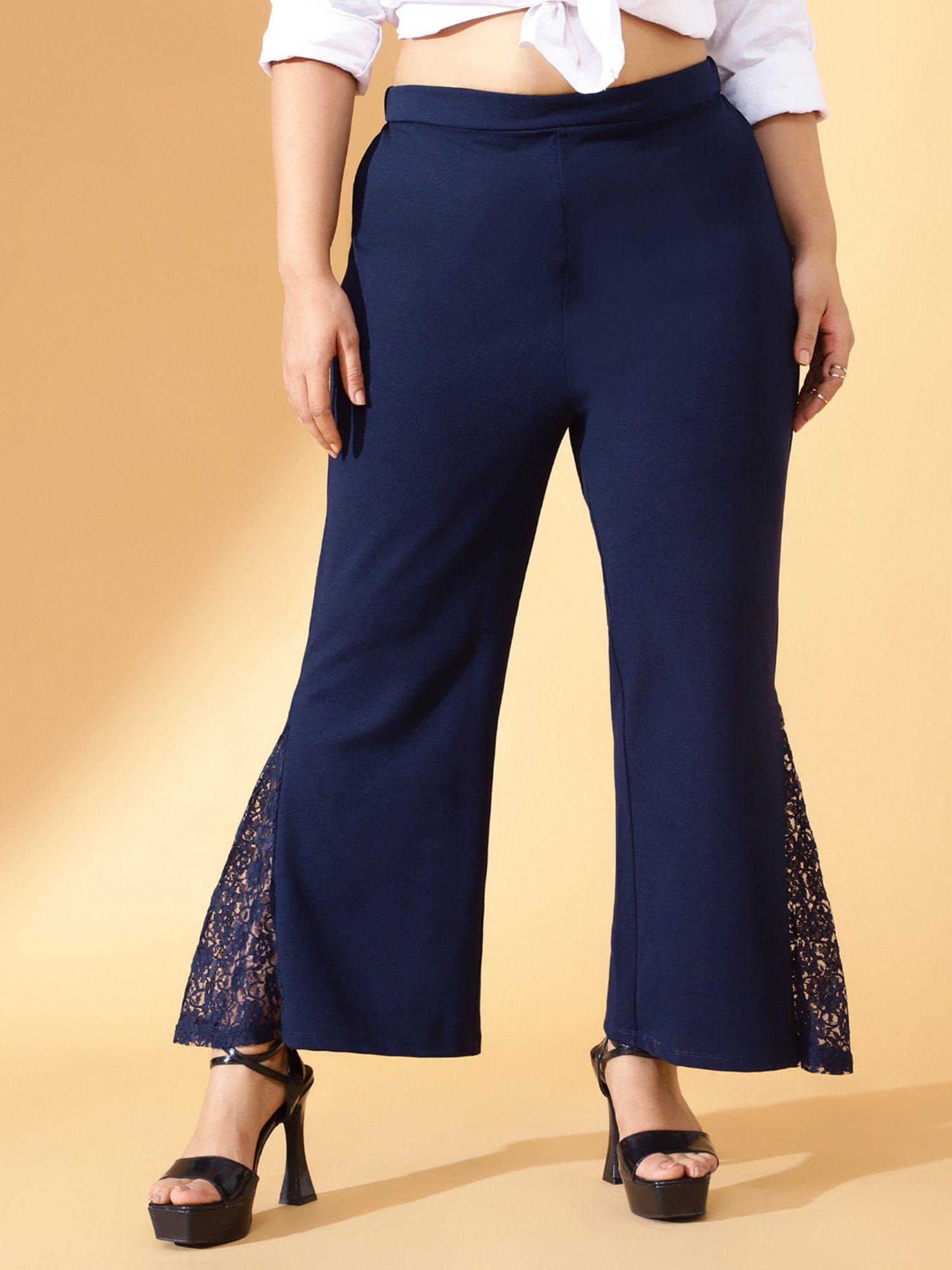 curve by kassually blue pant with mesh detailing