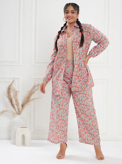 curve by kassually multicolor printed oversized shirt with pants