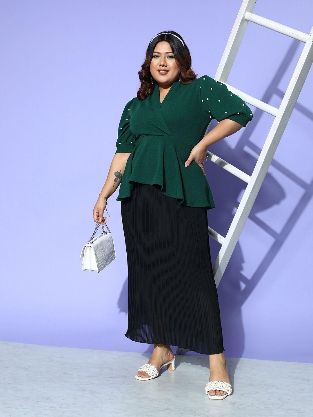 curve by kassually plus size peplum top