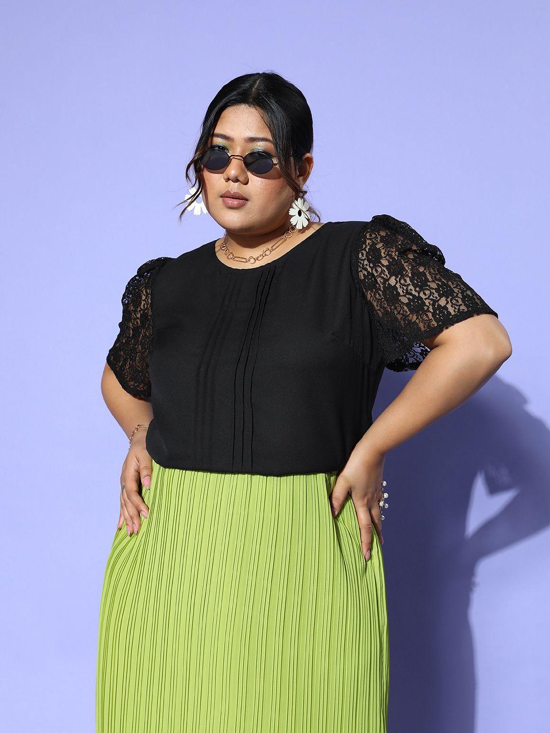 curve by kassually plus size solid top