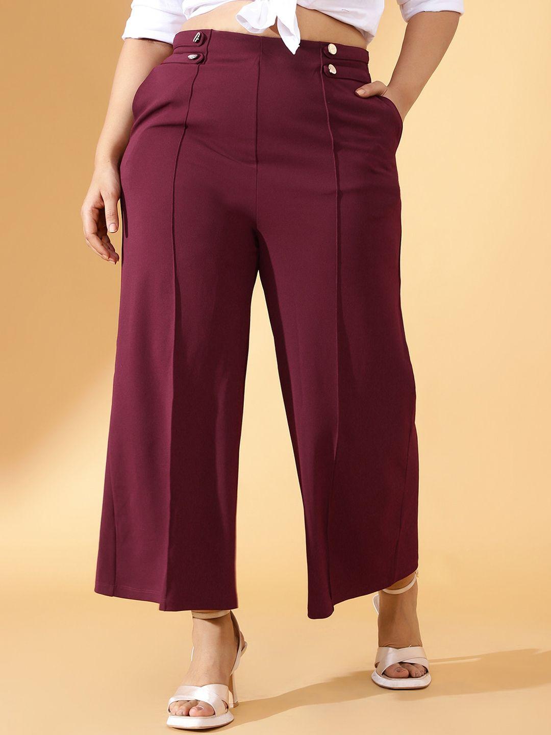 curve by kassually women loose fit parallel trousers