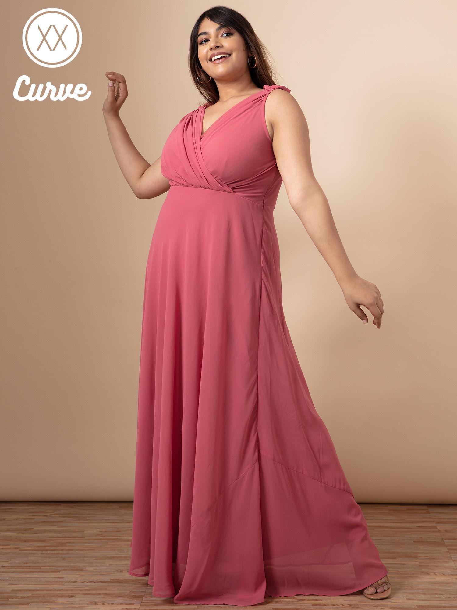 curve pink you look so magnificent maxi dress