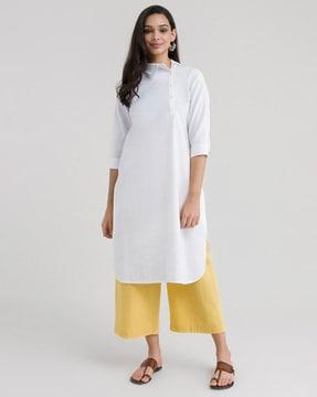 curved hemline straight kurta