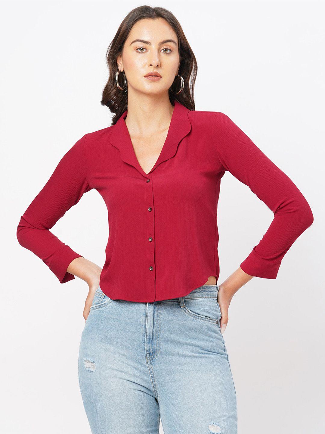 curves by mish georgette shirt style top