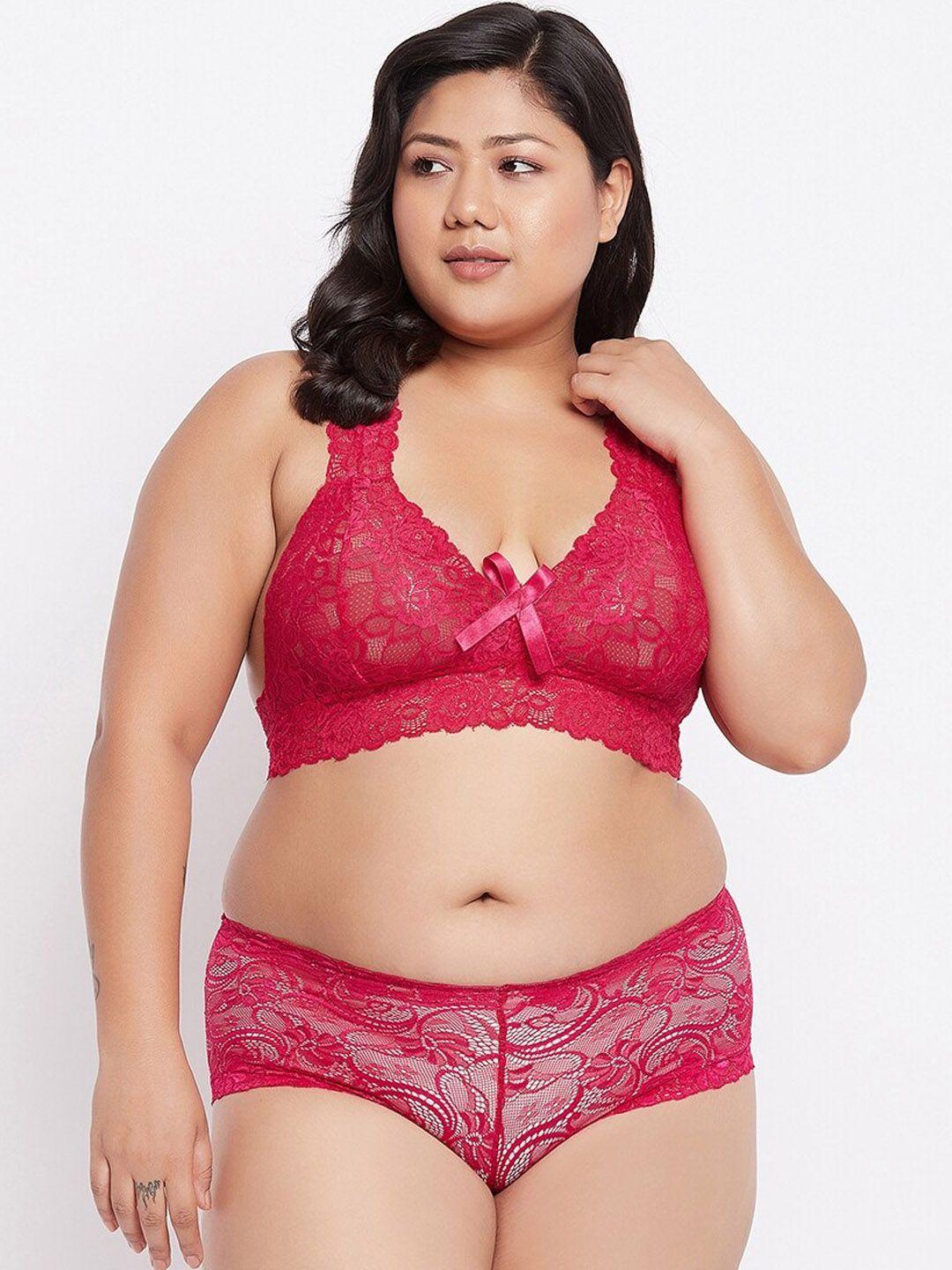 curves by zerokaata women plus size lace lingerie set