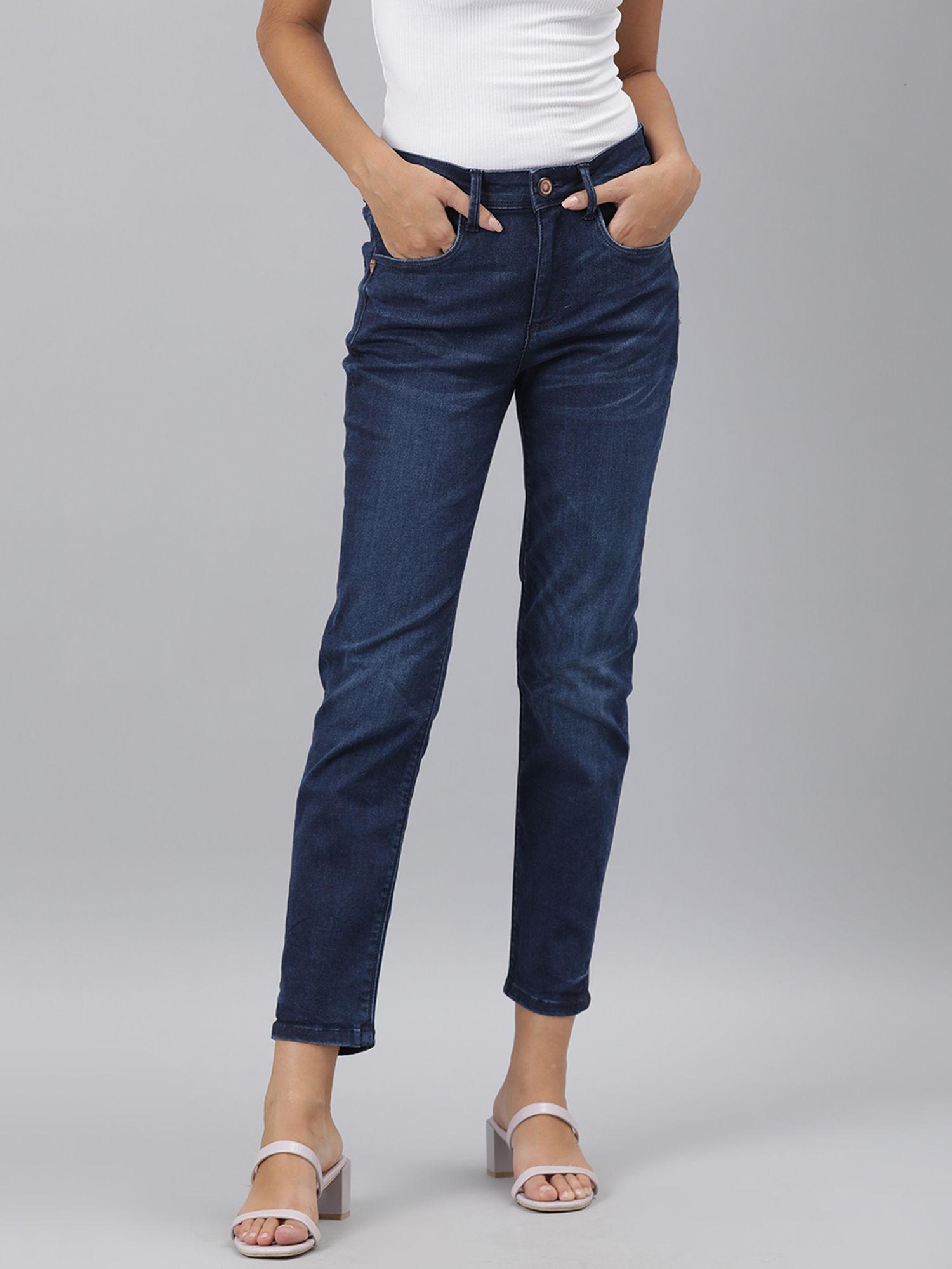 curvism blue denim pant