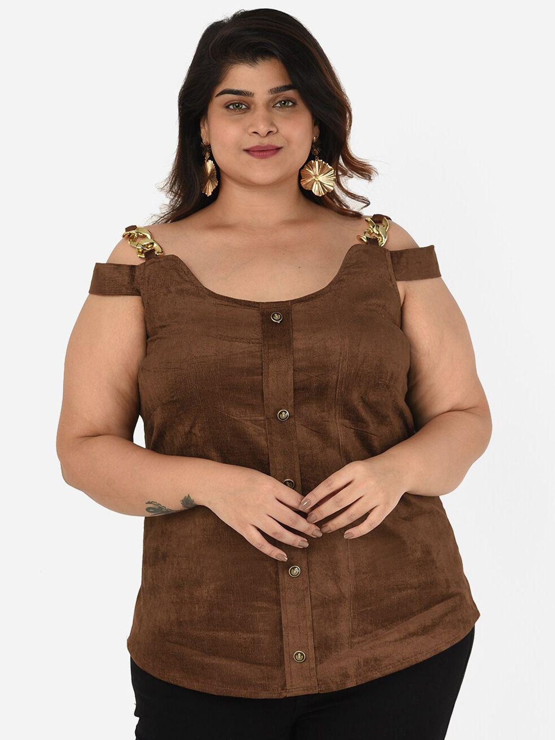 curvy clan plus size shoulder straps top