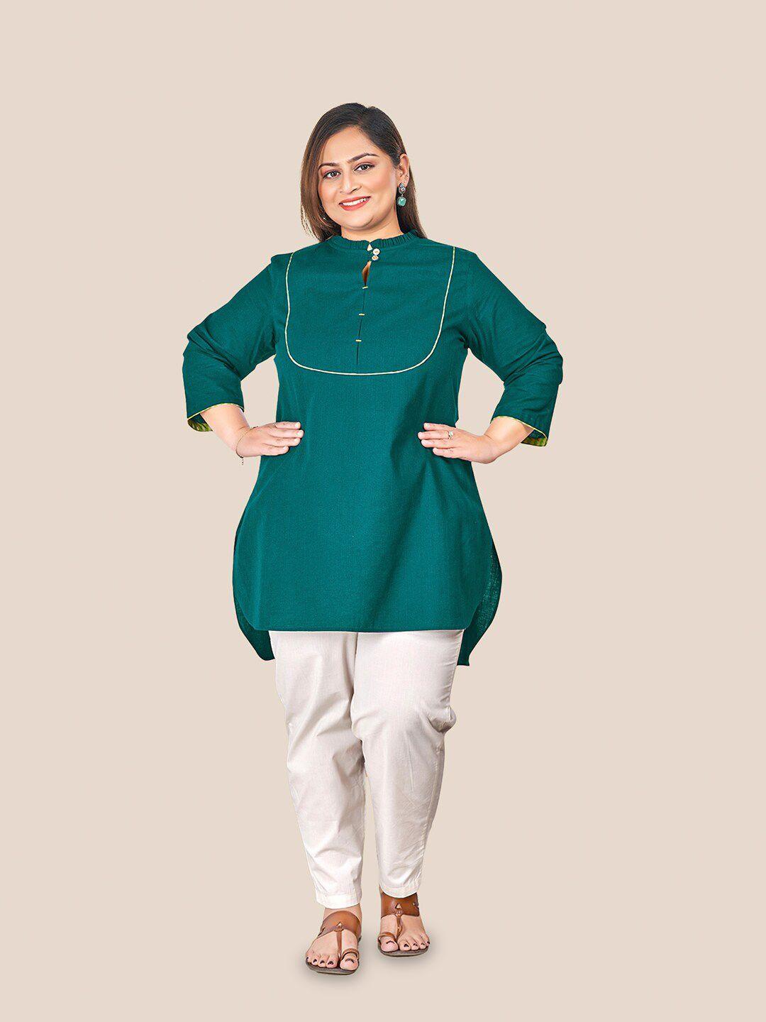 curvy lane mandarin collar straight kurta