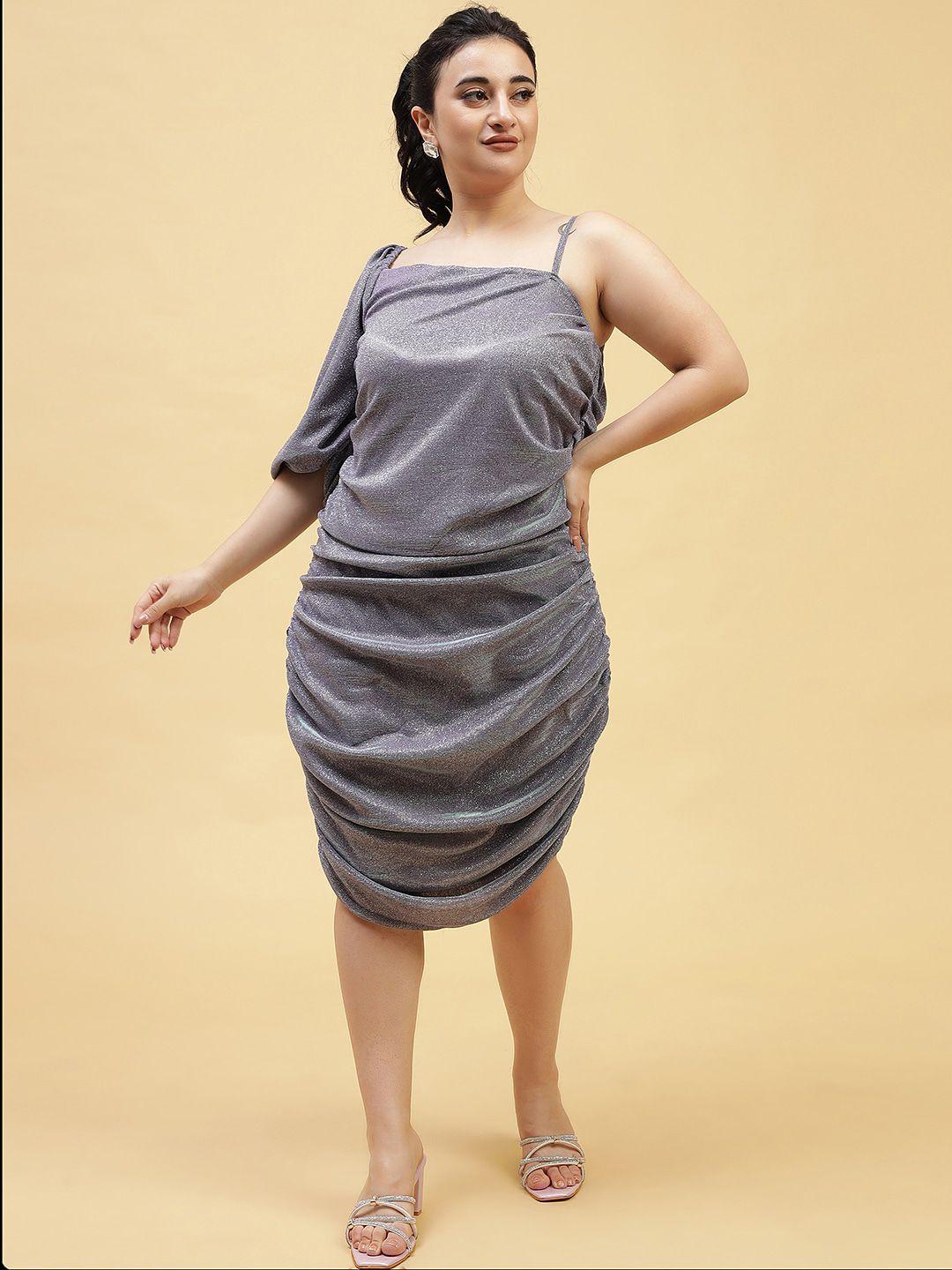 curvy lane plus size ruched a-line dress