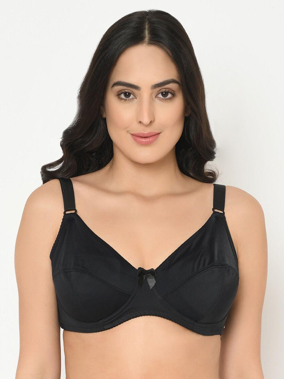 curvy love black solid underwired lightly padded everyday bra cl-06 black-c20