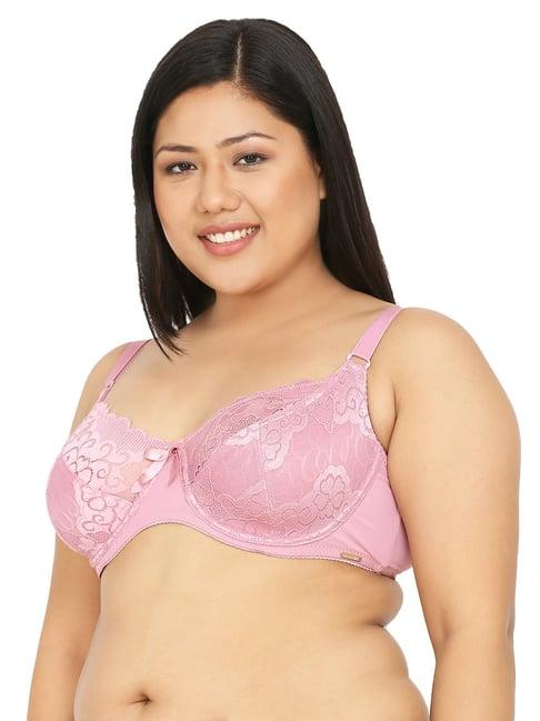 curvy love pink under-wired non padded plunge bra